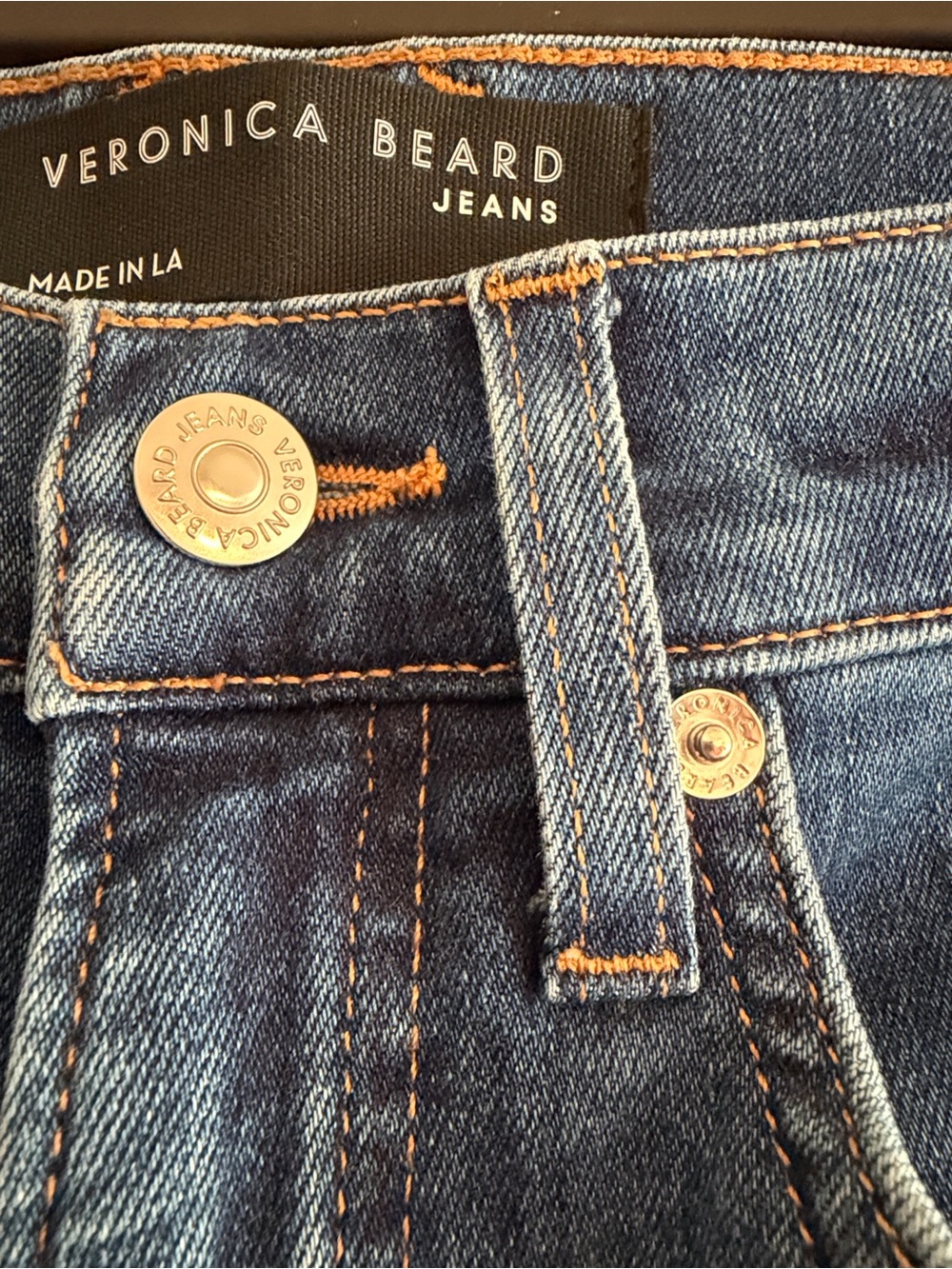 Veronica Beard Beverly Skinny Flare High Rise Bright Blue Jean Size 27 - Picture 3 of 8
